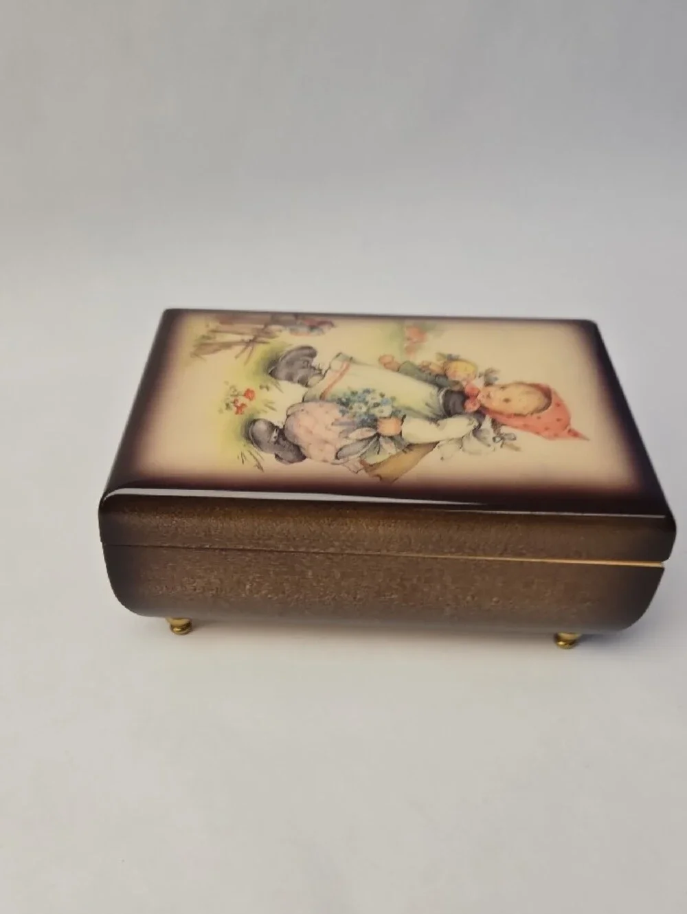 Vintage Hummel-style Swiss Music/Jewelry Box